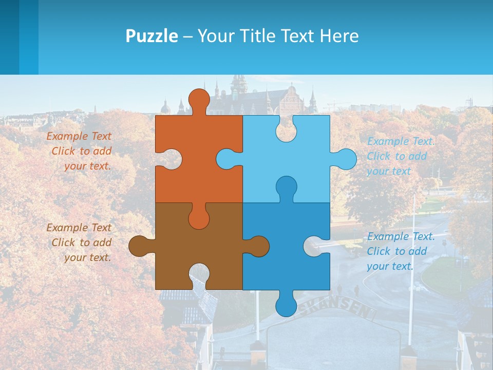 A Scenic View Of A City With A Church In The Background PowerPoint Template