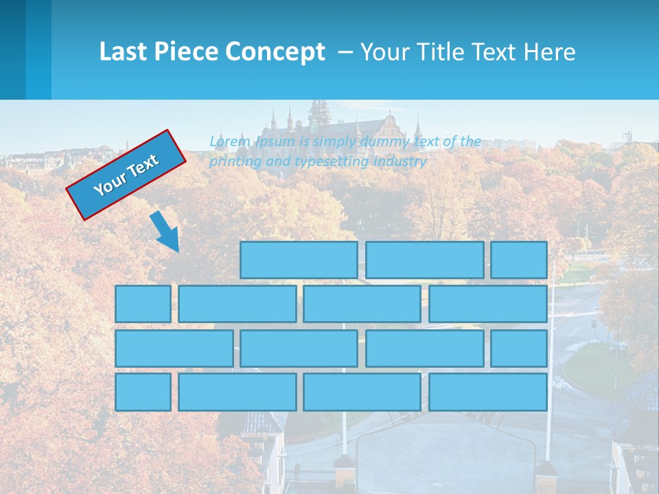 A Scenic View Of A City With A Church In The Background PowerPoint Template