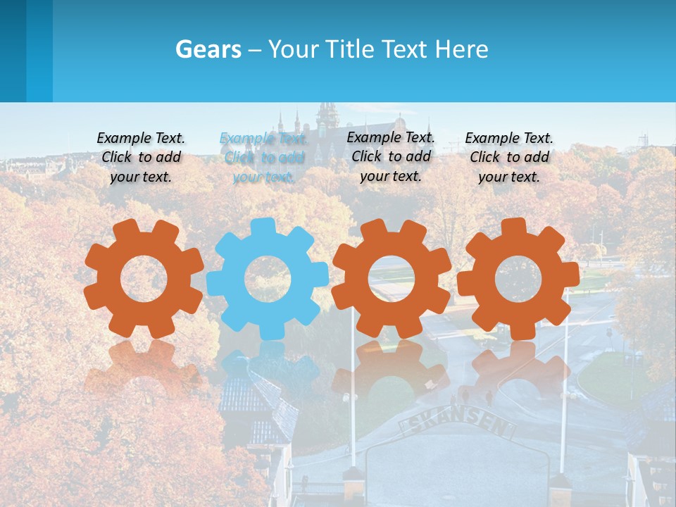 A Scenic View Of A City With A Church In The Background PowerPoint Template