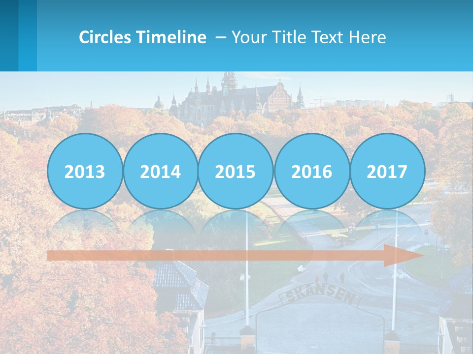 A Scenic View Of A City With A Church In The Background PowerPoint Template