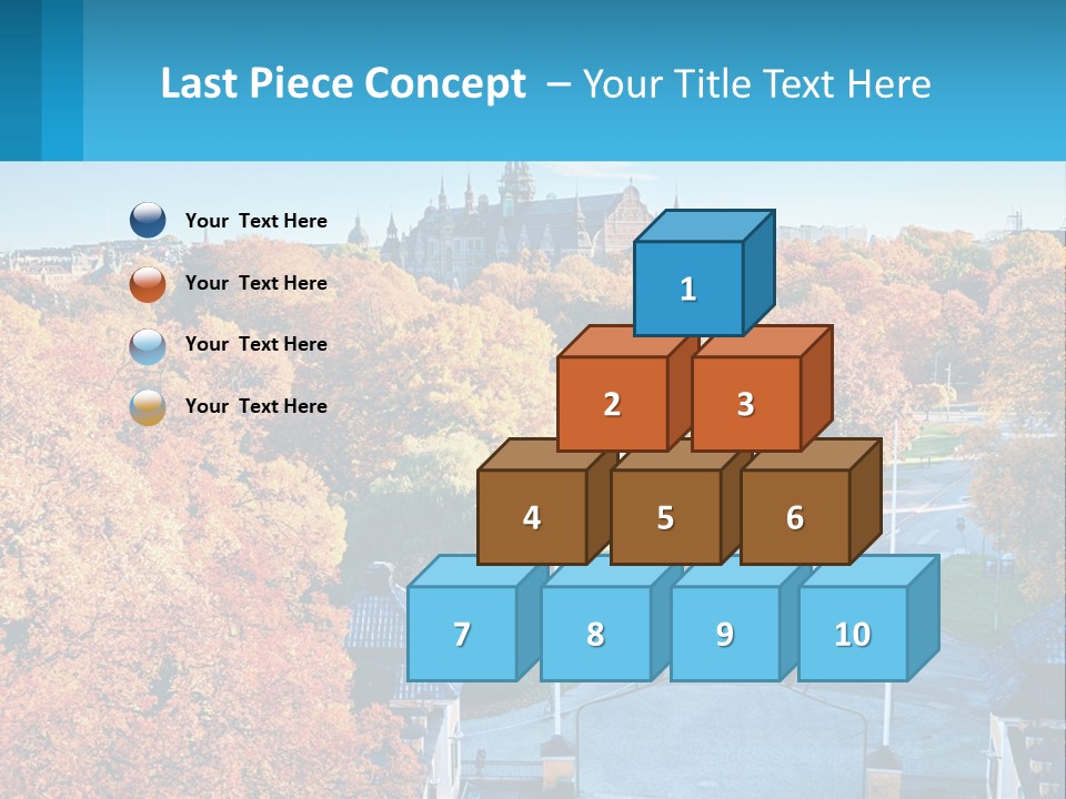 A Scenic View Of A City With A Church In The Background PowerPoint Template