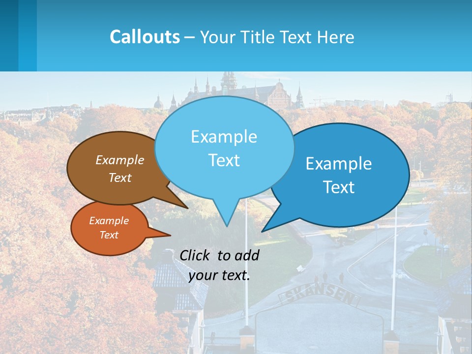 A Scenic View Of A City With A Church In The Background PowerPoint Template