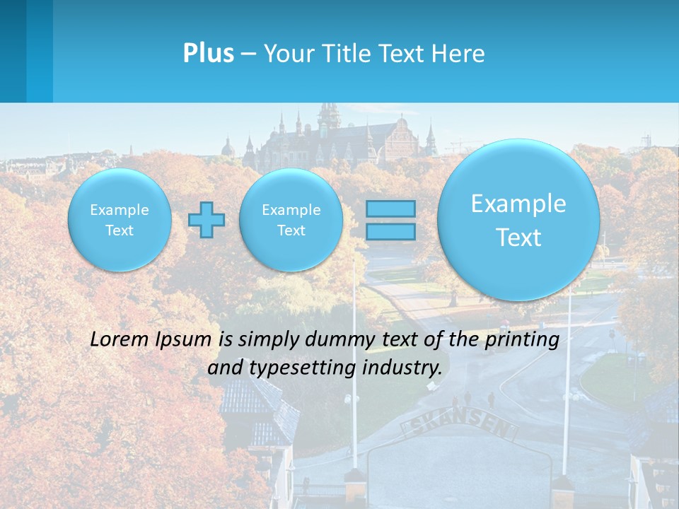 A Scenic View Of A City With A Church In The Background PowerPoint Template