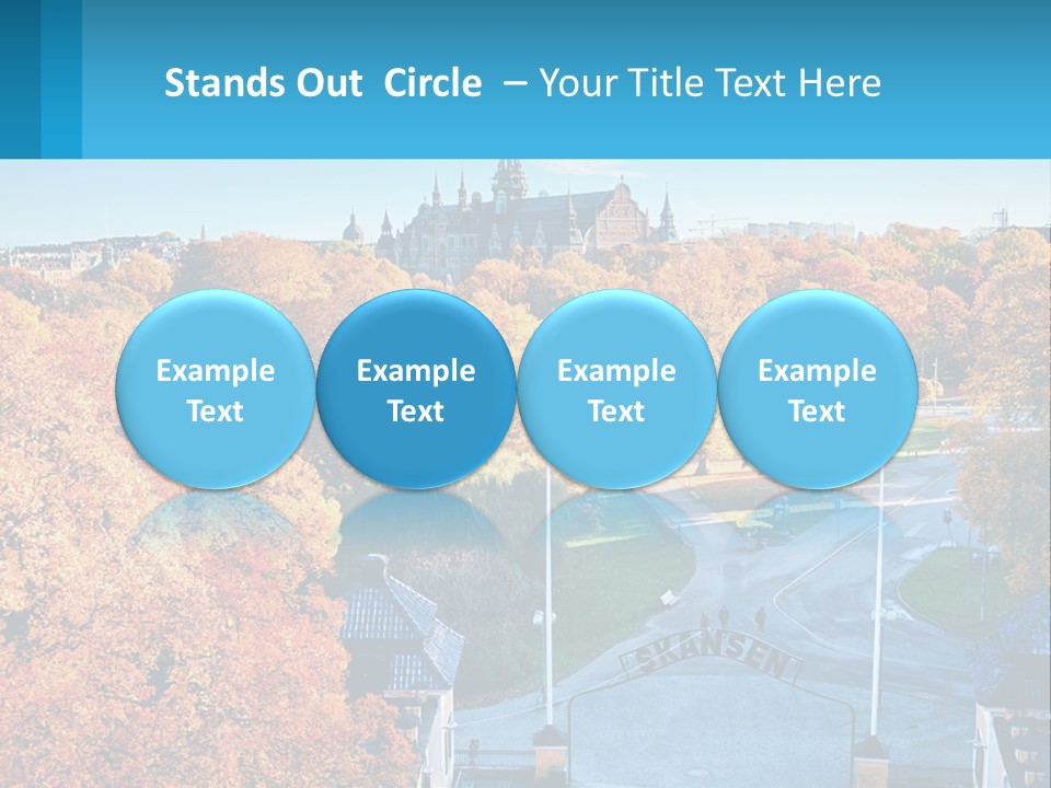 A Scenic View Of A City With A Church In The Background PowerPoint Template