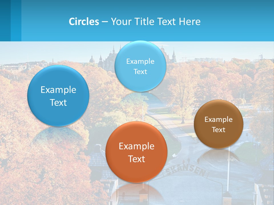 A Scenic View Of A City With A Church In The Background PowerPoint Template
