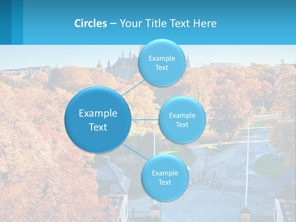 A Scenic View Of A City With A Church In The Background PowerPoint Template
