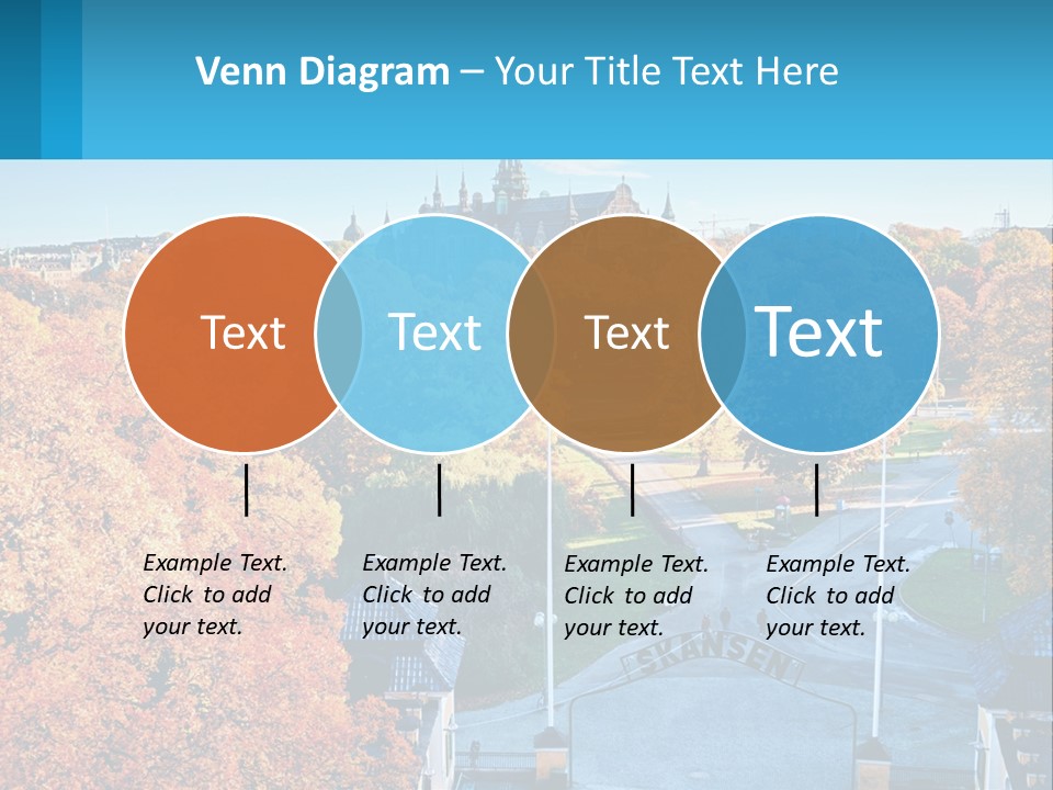 A Scenic View Of A City With A Church In The Background PowerPoint Template