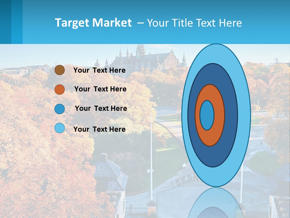 A Scenic View Of A City With A Church In The Background PowerPoint Template