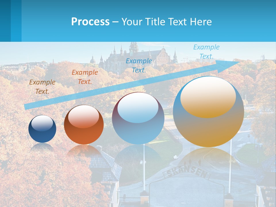 A Scenic View Of A City With A Church In The Background PowerPoint Template