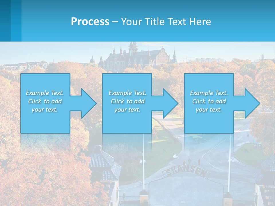A Scenic View Of A City With A Church In The Background PowerPoint Template