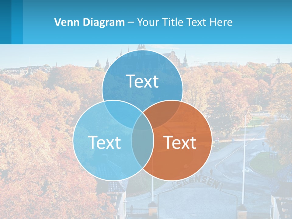 A Scenic View Of A City With A Church In The Background PowerPoint Template