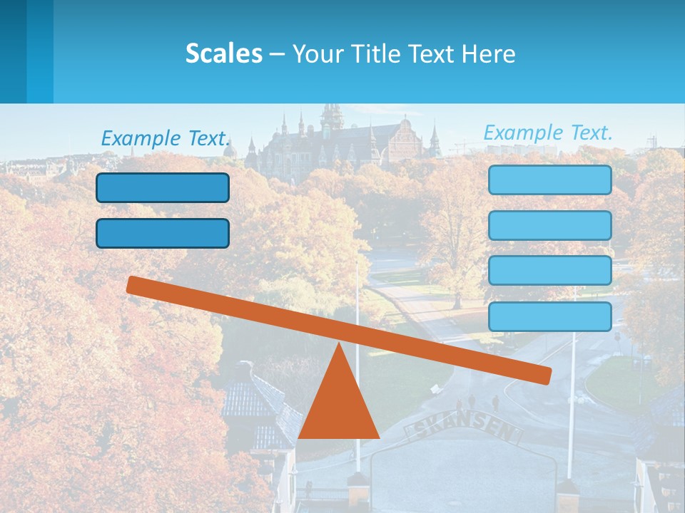 A Scenic View Of A City With A Church In The Background PowerPoint Template