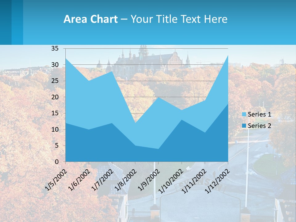 A Scenic View Of A City With A Church In The Background PowerPoint Template
