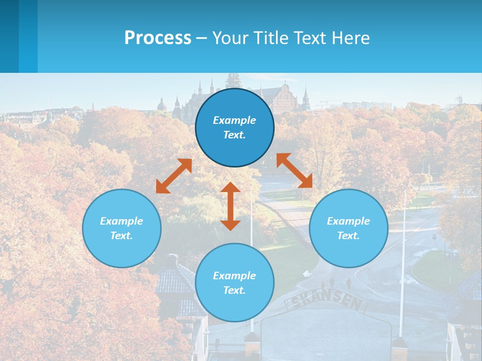 A Scenic View Of A City With A Church In The Background PowerPoint Template