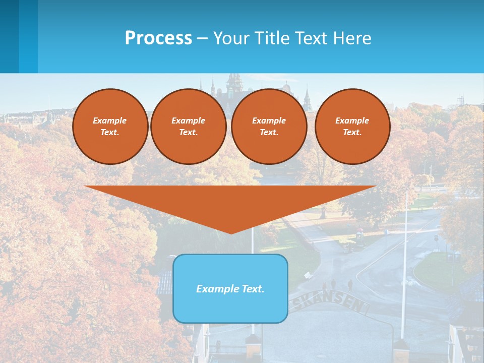 A Scenic View Of A City With A Church In The Background PowerPoint Template