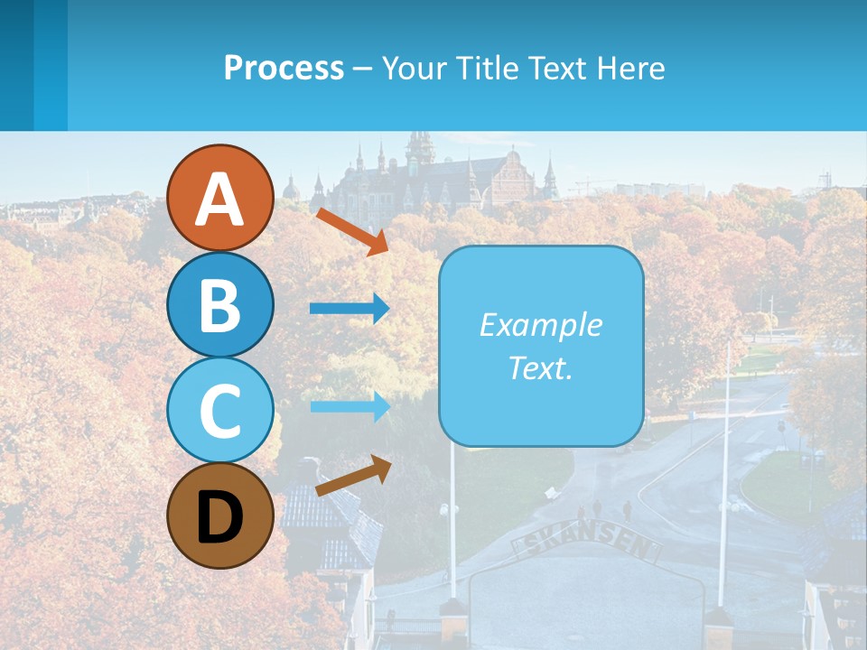 A Scenic View Of A City With A Church In The Background PowerPoint Template