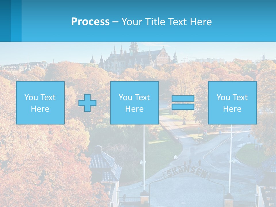 A Scenic View Of A City With A Church In The Background PowerPoint Template