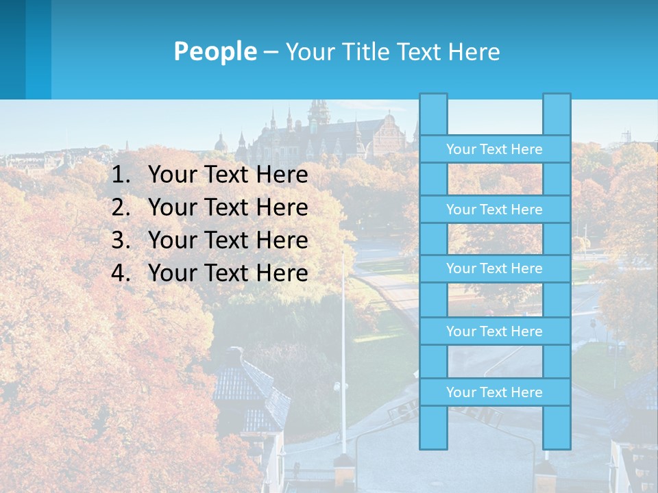 A Scenic View Of A City With A Church In The Background PowerPoint Template