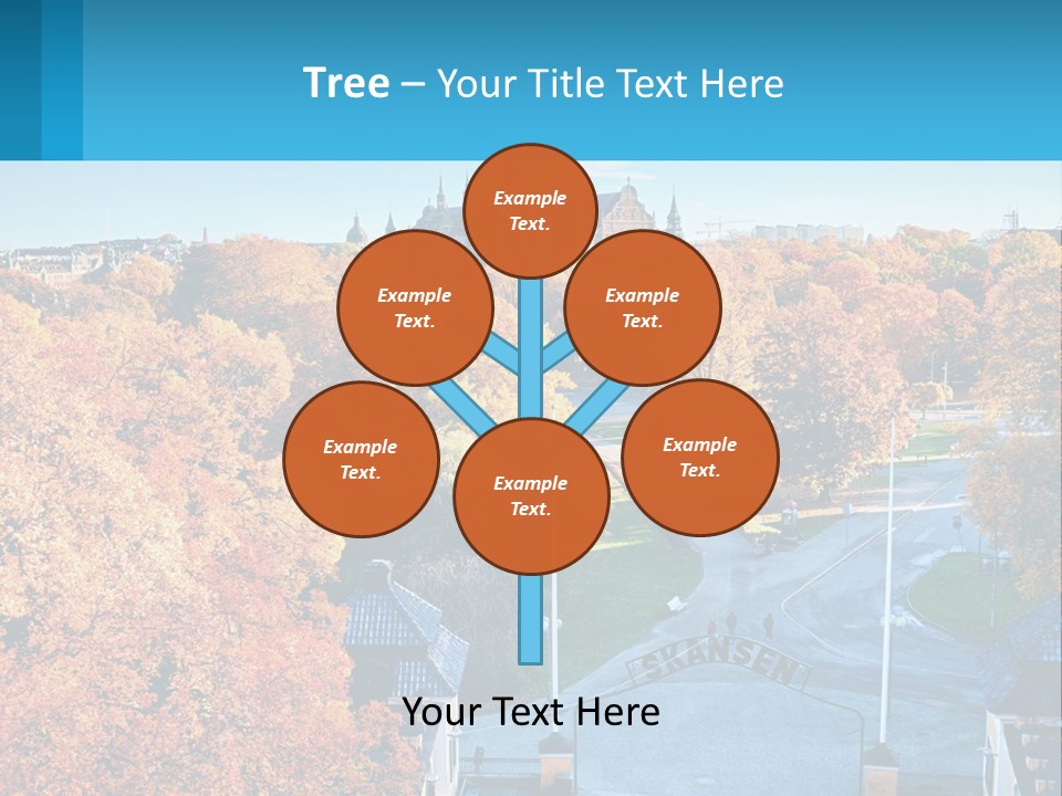 A Scenic View Of A City With A Church In The Background PowerPoint Template