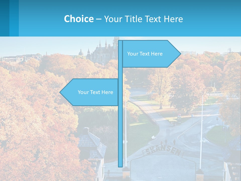 A Scenic View Of A City With A Church In The Background PowerPoint Template
