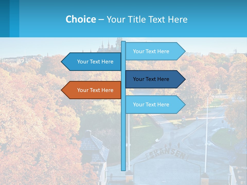 A Scenic View Of A City With A Church In The Background PowerPoint Template