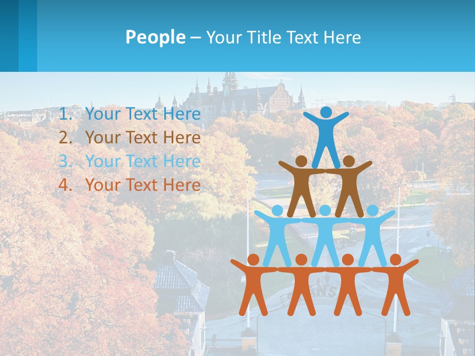 A Scenic View Of A City With A Church In The Background PowerPoint Template