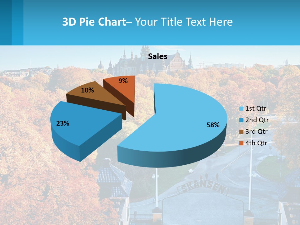 A Scenic View Of A City With A Church In The Background PowerPoint Template