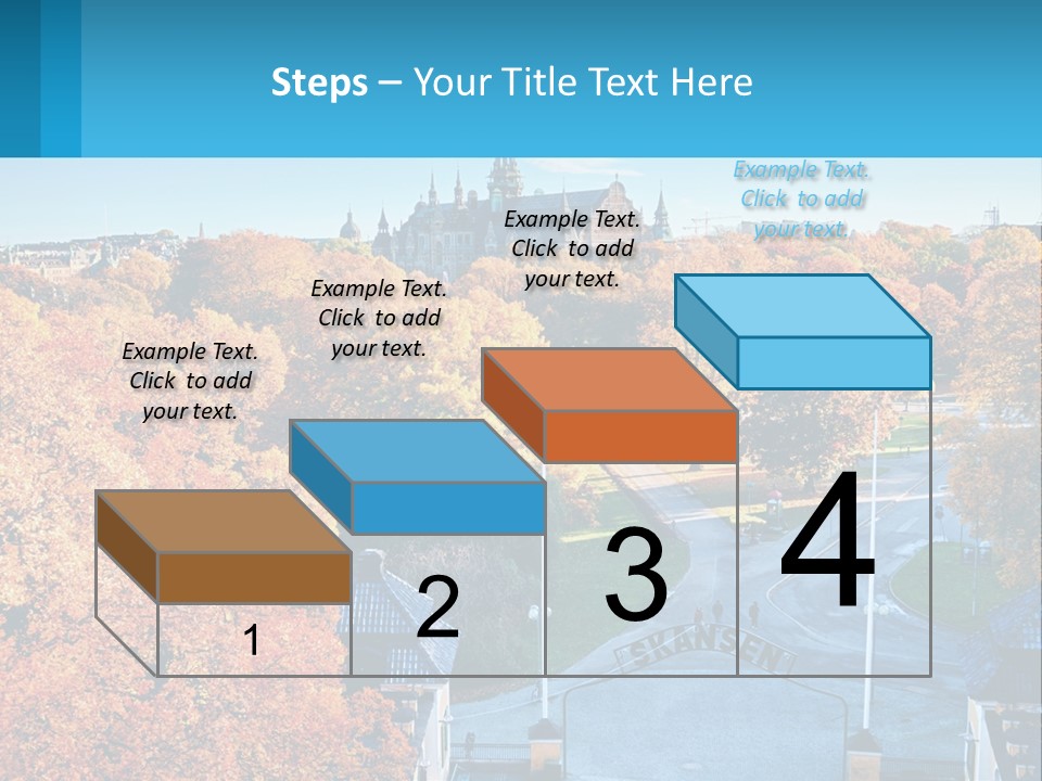 A Scenic View Of A City With A Church In The Background PowerPoint Template