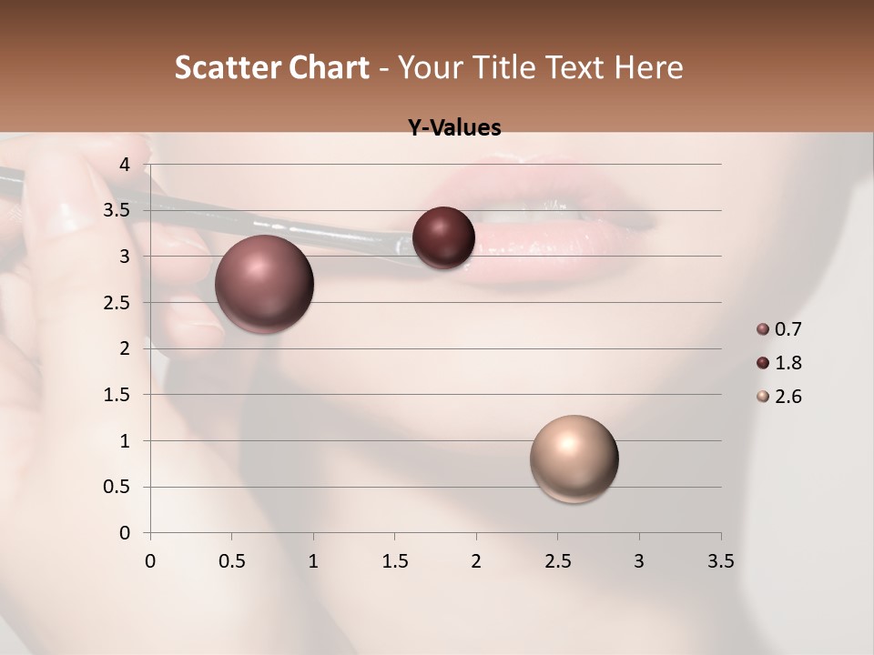 A Woman Is Putting Lipstick On Her Lips PowerPoint Template