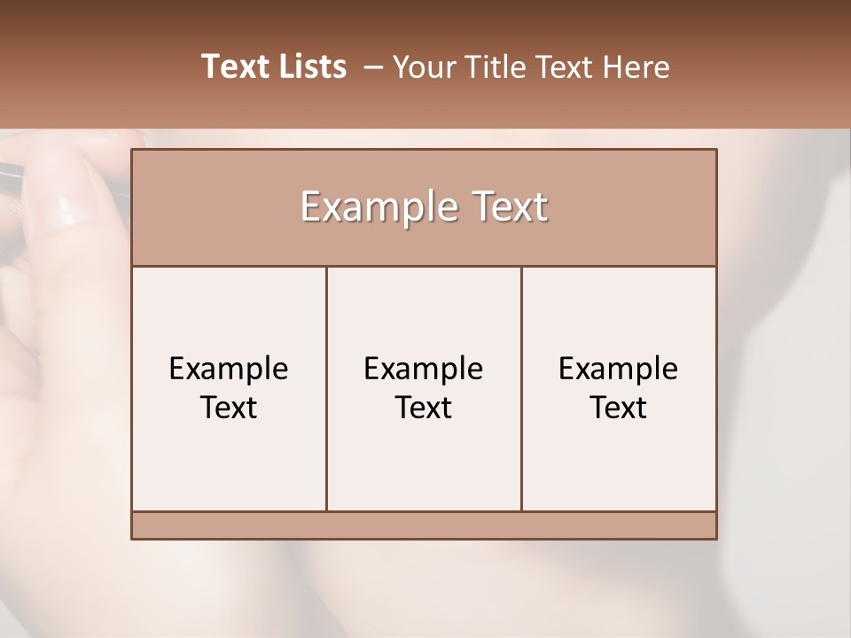 A Woman Is Putting Lipstick On Her Lips PowerPoint Template