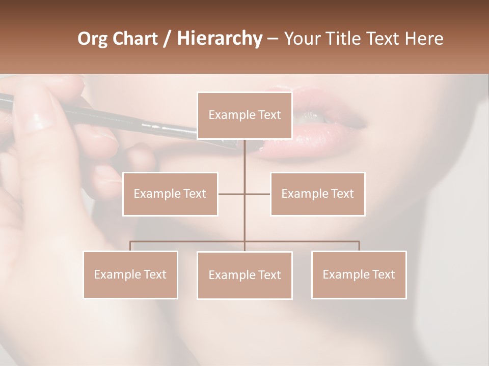 A Woman Is Putting Lipstick On Her Lips PowerPoint Template