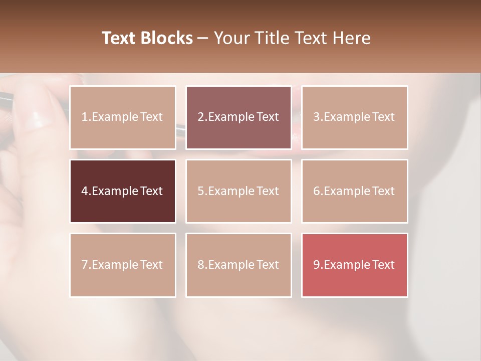 A Woman Is Putting Lipstick On Her Lips PowerPoint Template
