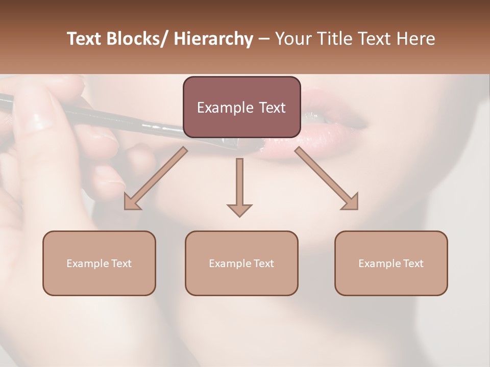 A Woman Is Putting Lipstick On Her Lips PowerPoint Template