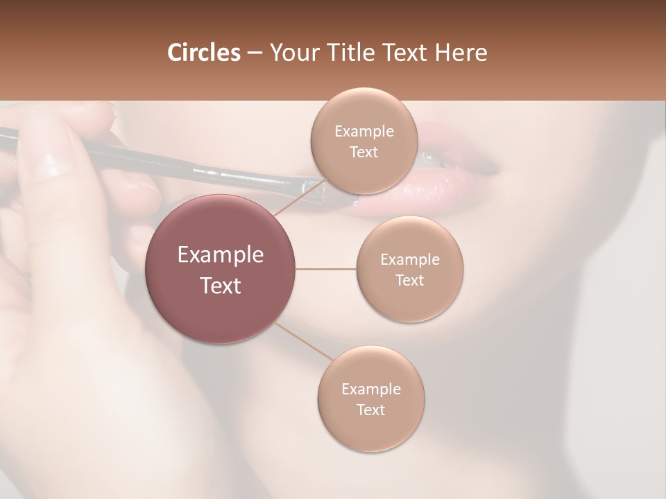 A Woman Is Putting Lipstick On Her Lips PowerPoint Template