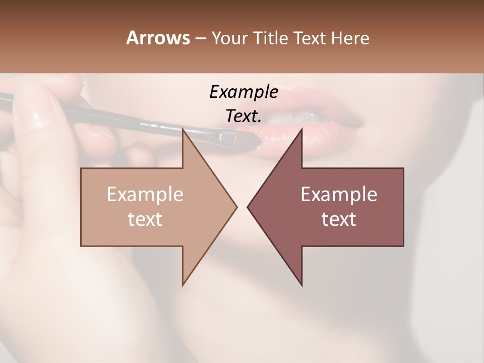 A Woman Is Putting Lipstick On Her Lips PowerPoint Template