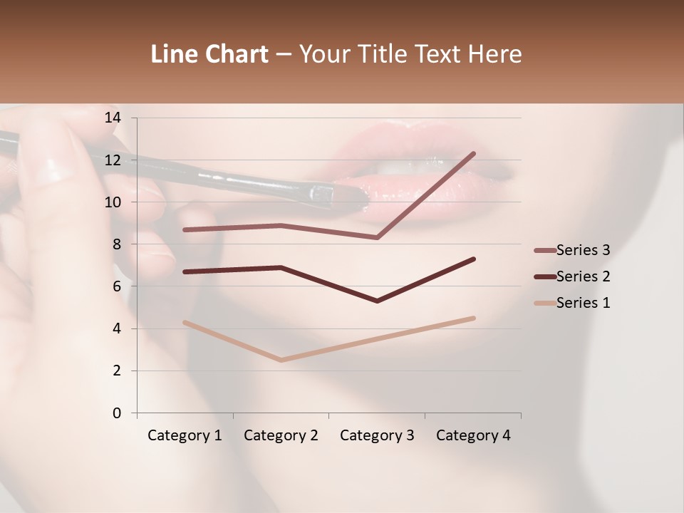 A Woman Is Putting Lipstick On Her Lips PowerPoint Template