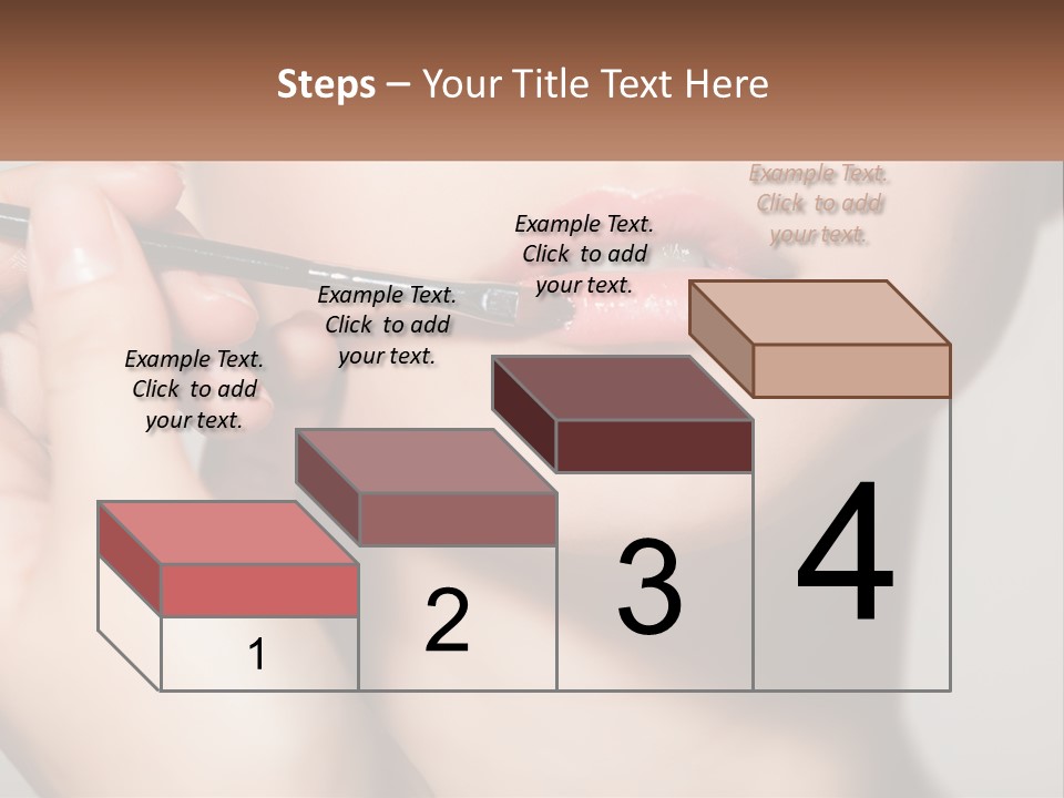 A Woman Is Putting Lipstick On Her Lips PowerPoint Template