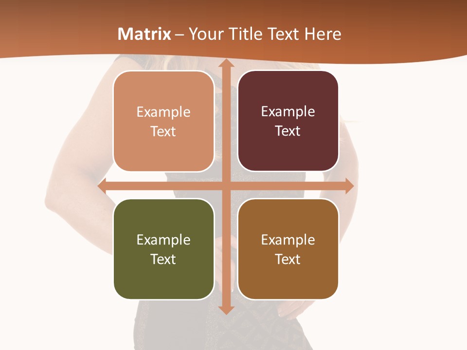 A Woman In A Dress Is Posing For A Picture PowerPoint Template