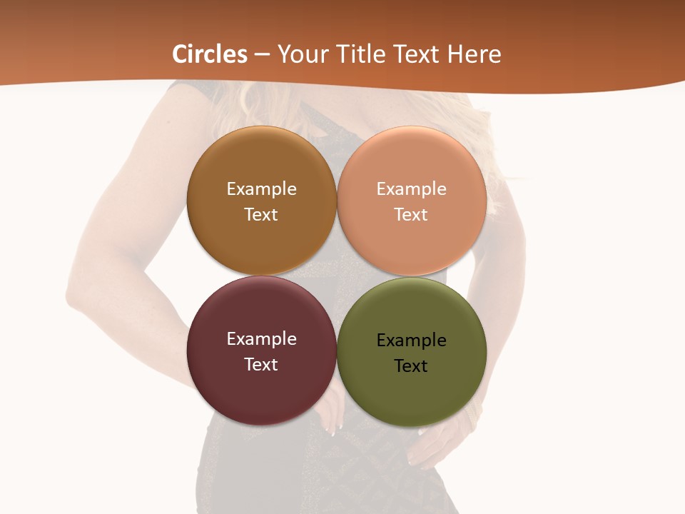 A Woman In A Dress Is Posing For A Picture PowerPoint Template