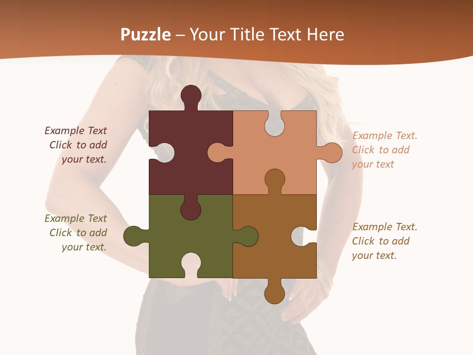 A Woman In A Dress Is Posing For A Picture PowerPoint Template