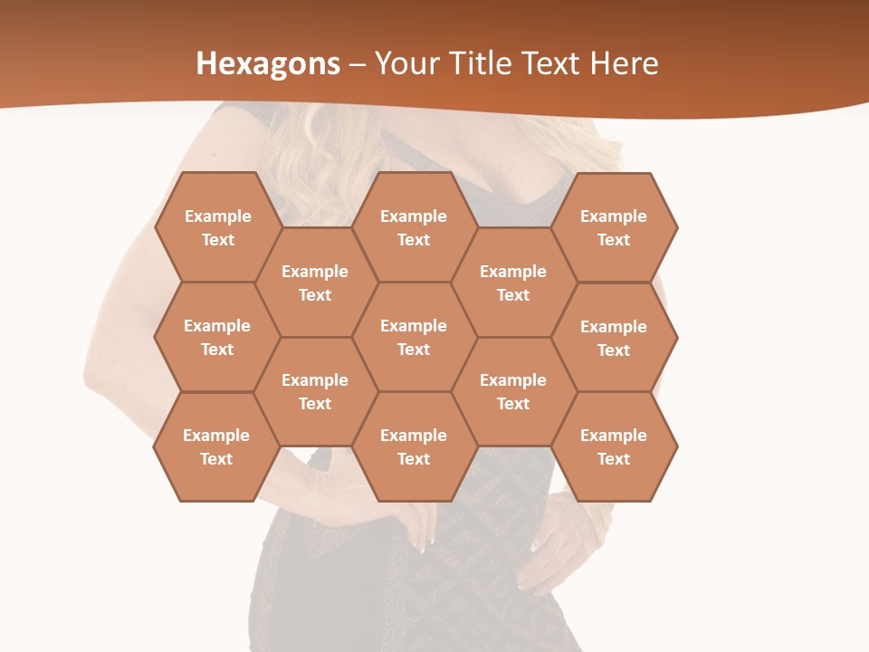 A Woman In A Dress Is Posing For A Picture PowerPoint Template