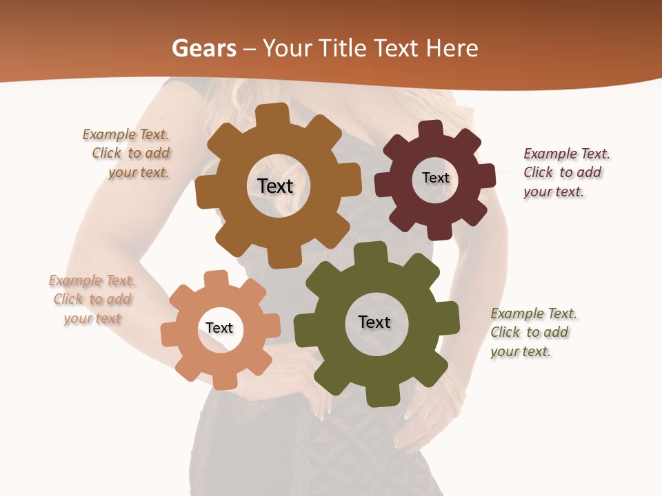 A Woman In A Dress Is Posing For A Picture PowerPoint Template