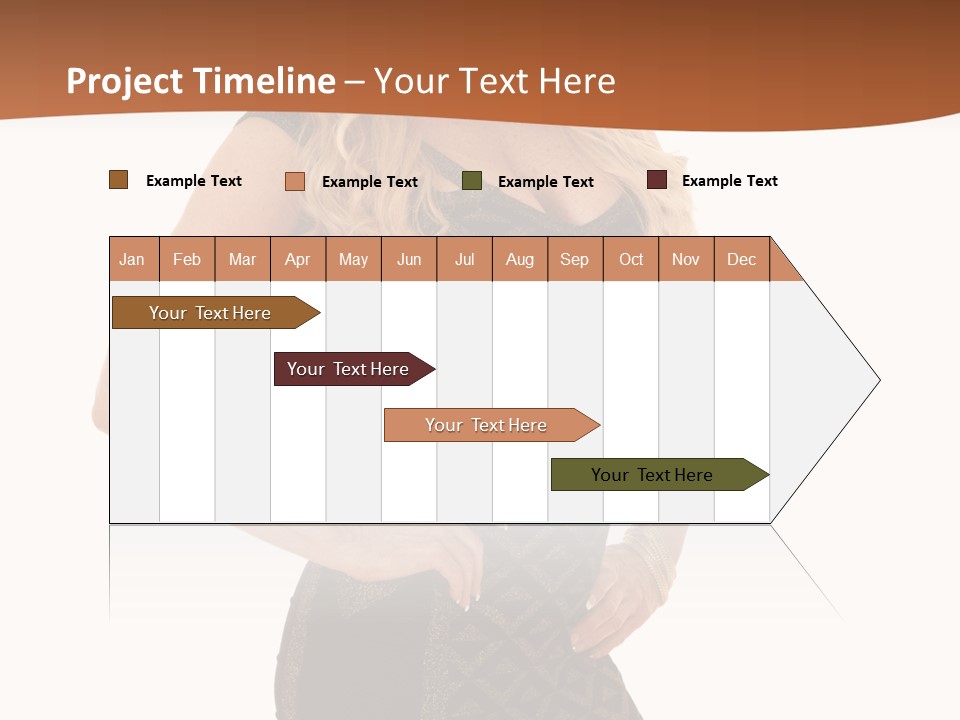 A Woman In A Dress Is Posing For A Picture PowerPoint Template