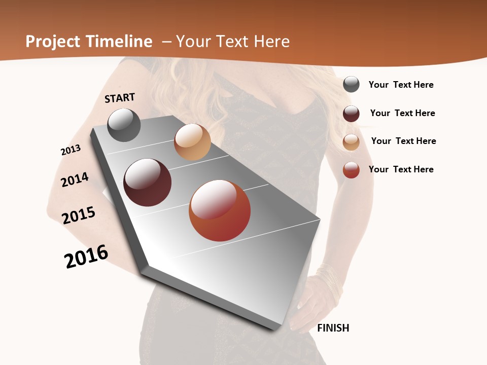 A Woman In A Dress Is Posing For A Picture PowerPoint Template
