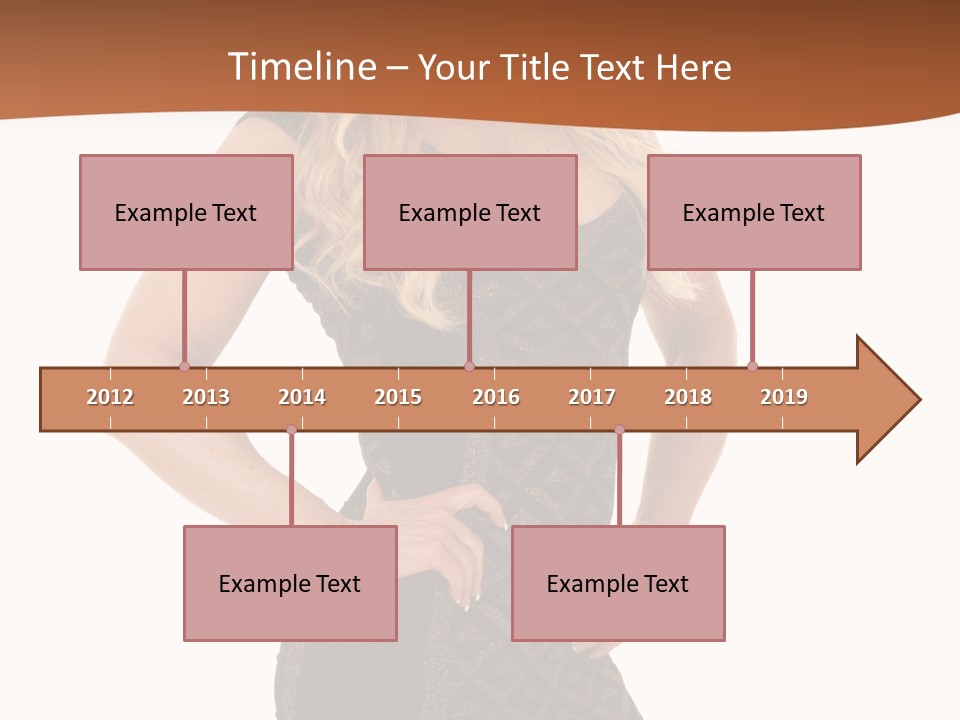 A Woman In A Dress Is Posing For A Picture PowerPoint Template