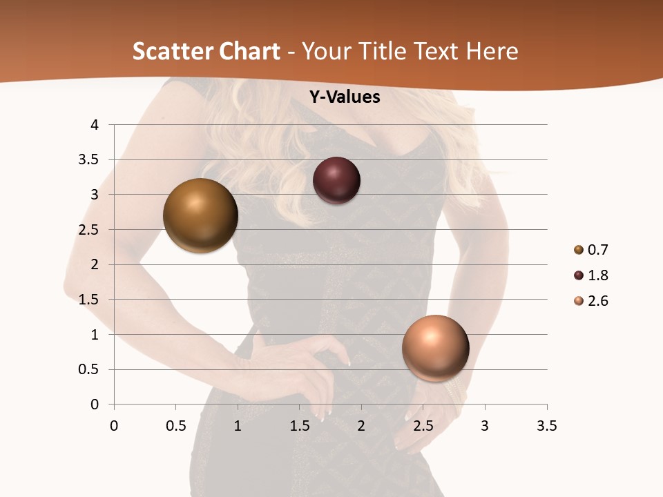 A Woman In A Dress Is Posing For A Picture PowerPoint Template