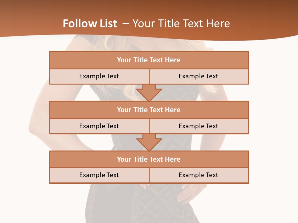 A Woman In A Dress Is Posing For A Picture PowerPoint Template