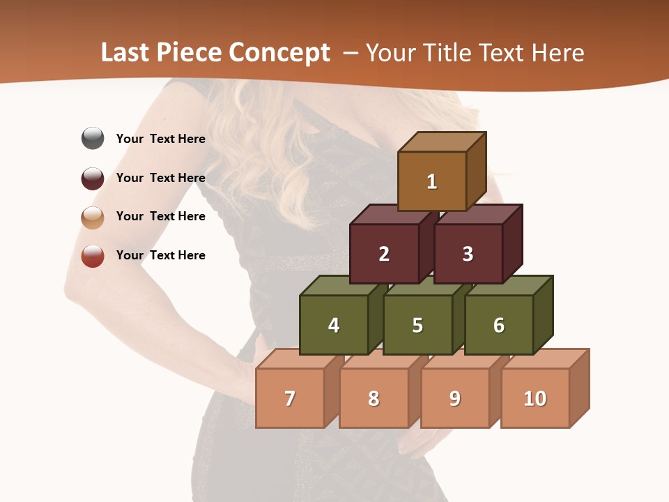 A Woman In A Dress Is Posing For A Picture PowerPoint Template