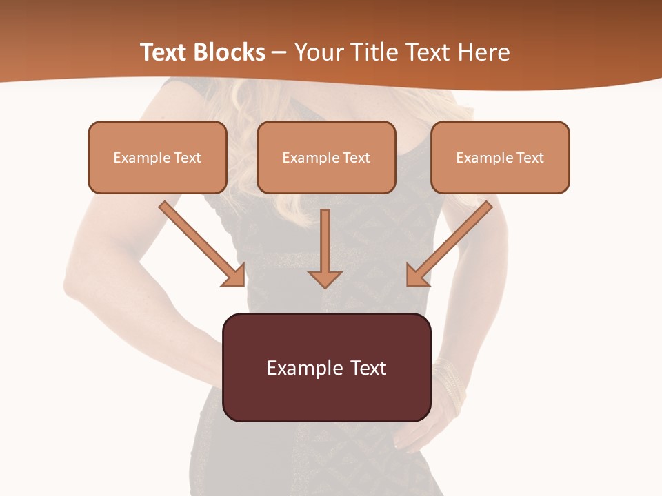 A Woman In A Dress Is Posing For A Picture PowerPoint Template