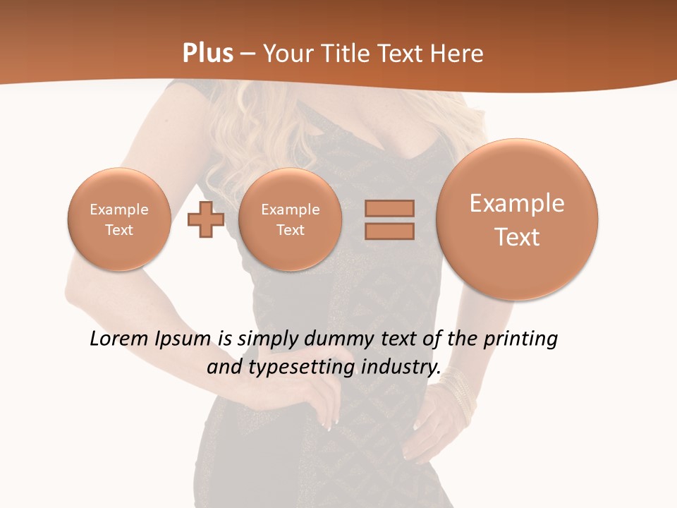 A Woman In A Dress Is Posing For A Picture PowerPoint Template